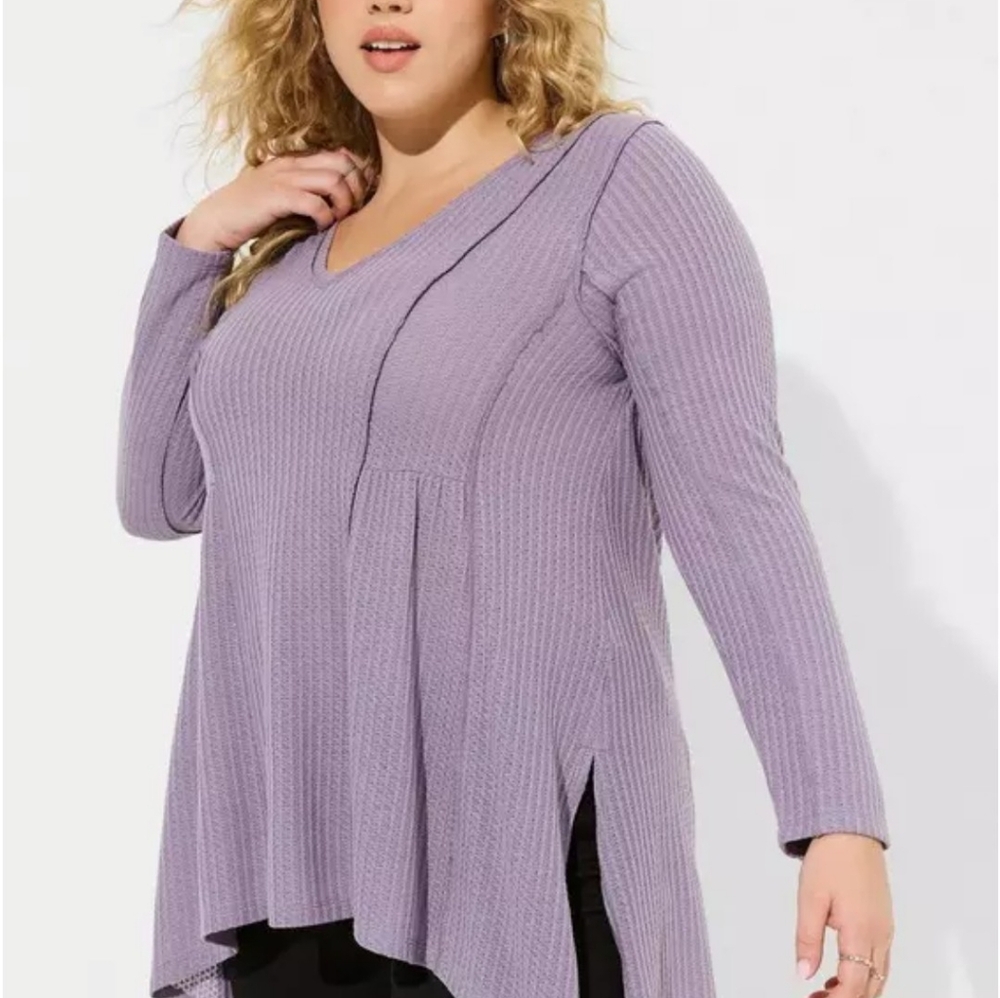 Lavender waffle top